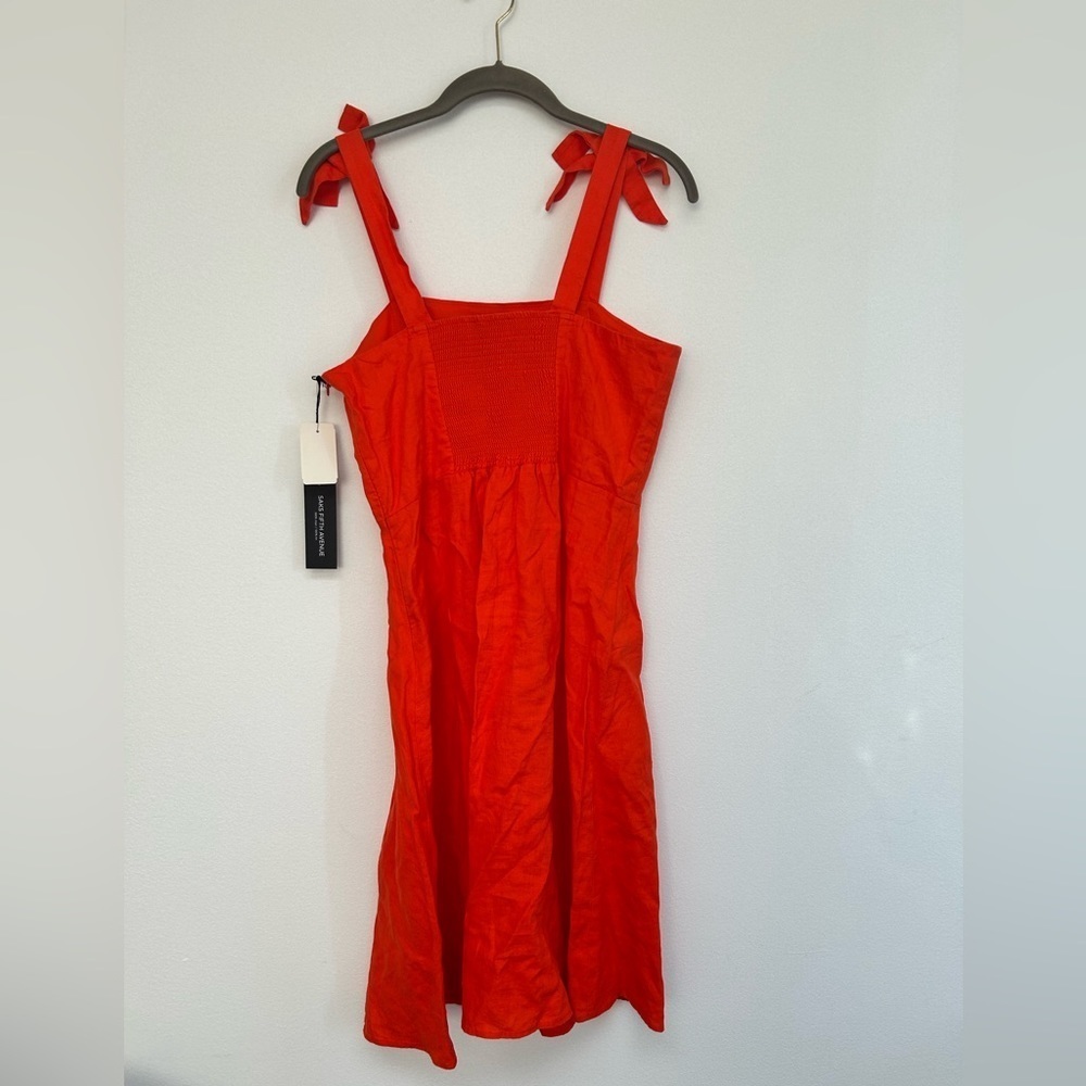 NWT Saks Fifth Avenue Coral Red Nectar Sleeveless Dress M